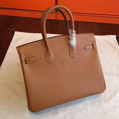 Hermes Brown Birkin 25cm Epsom Handmade Bag LDBS241885