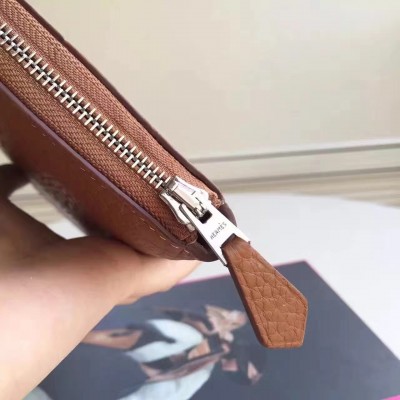 Hermes Brown Clemence Azap Zipped Wallet LDBS241887