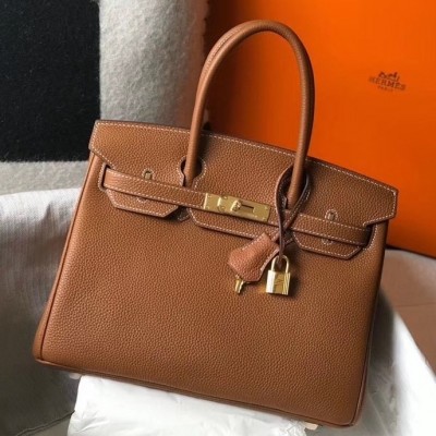 Hermes Brown Clemence Birkin 30cm Bag LDBS241869