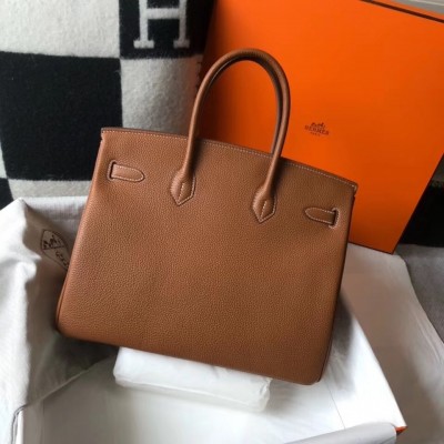 Hermes Brown Clemence Birkin 35cm Bag LDBS241889