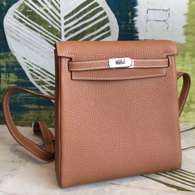 Hermes Brown Clemence Kelly Ado PM Backpack LDBS241894