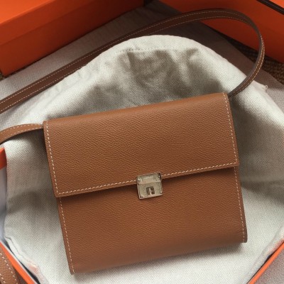 Hermes Brown Clic 16 Wallet With Strap LDBS241895