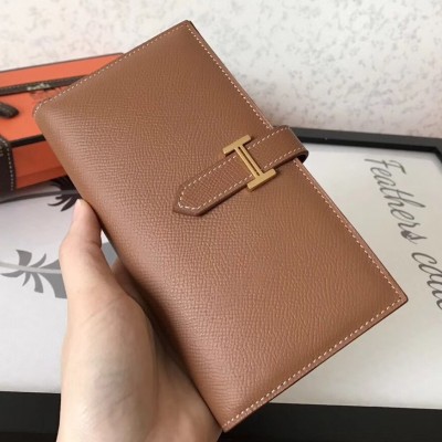 Hermes Brown Epsom Bearn Gusset Wallet LDBS241897