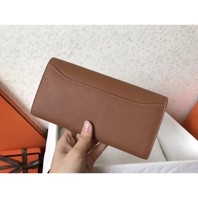 Hermes Brown Epsom Constance Long Wallet LDBS241899