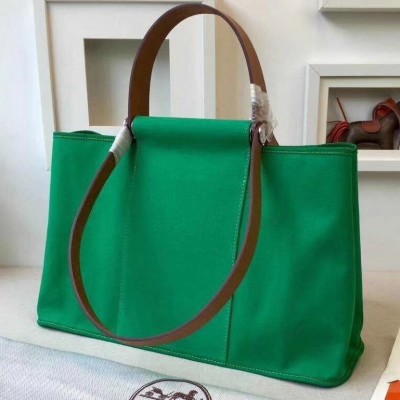 Hermes Cabag Elan Bag In Bamboo Canvas LDBS241910