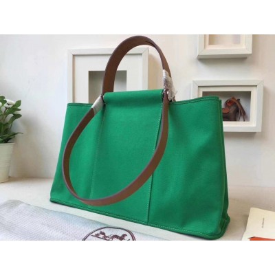 Hermes Cabag Elan Bag In Bamboo Canvas LDBS241910