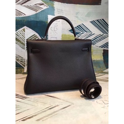 Hermes Cafe Clemence Kelly 35cm Handmade Bag LDBS241915