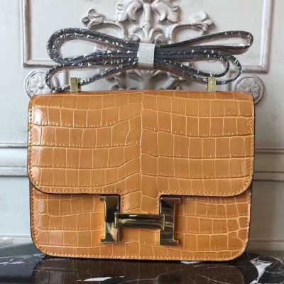 Hermes Camarel Constance MM 24cm Crocodile Bag LDBS241916