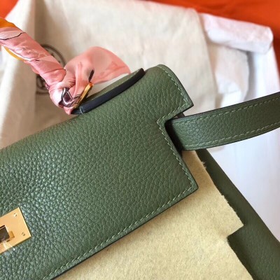 Hermes Canopee Clemence Kelly 28cm Handmade Bag LDBS241921