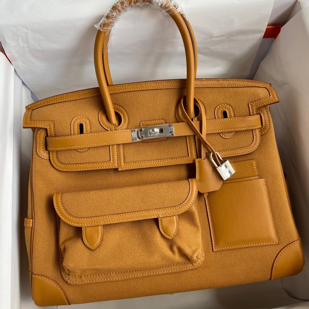 Hermes Cargo Birkin 35cm Limited-edition Bag In Sesame Canvas LDBS241927