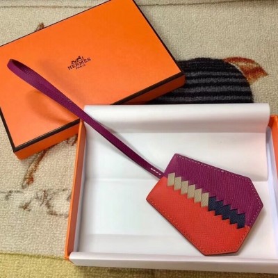 Hermes Clochette Cles Grand Tressage Charm In Orange/Purple LDBS241933