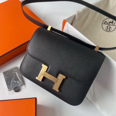 Hermes Constance 1-24 Mirror Bag In Black Epsom Calfskin LDBS241945