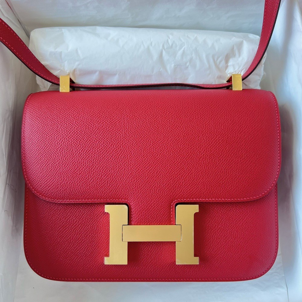 Hermes Constance 1-24 Mirror Bag In Red Epsom Calfskin LDBS241946