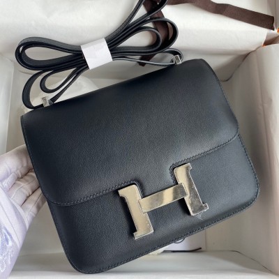 Hermes Constance 18 Handmade Bag In Black Swift Calfskin LDBS241960