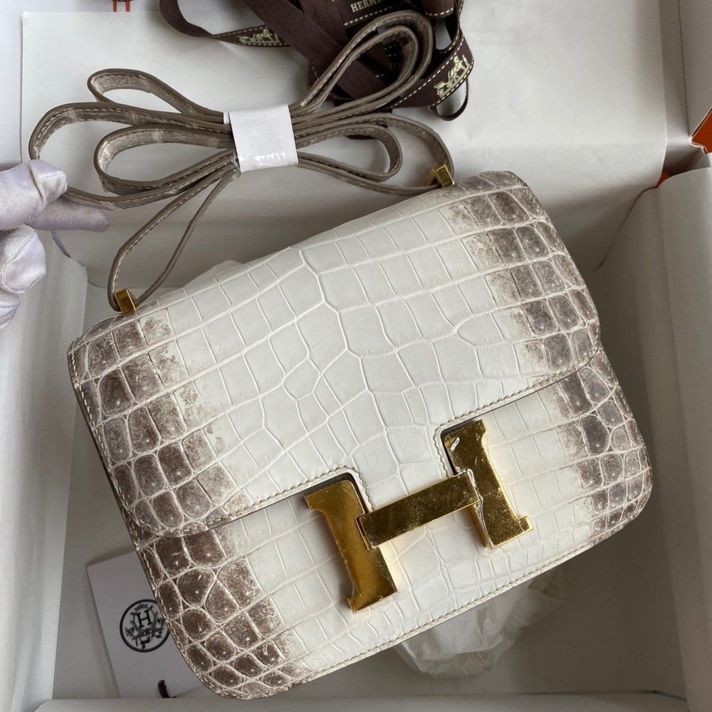 Hermes Constance 18 Handmade Bag In Himalaya Crocodile Niloticus Skin LDBS241965