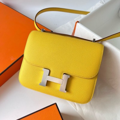 Hermes Constance 18 Handmade Bag In Jaune de Naples Epsom Calfskin LDBS241966