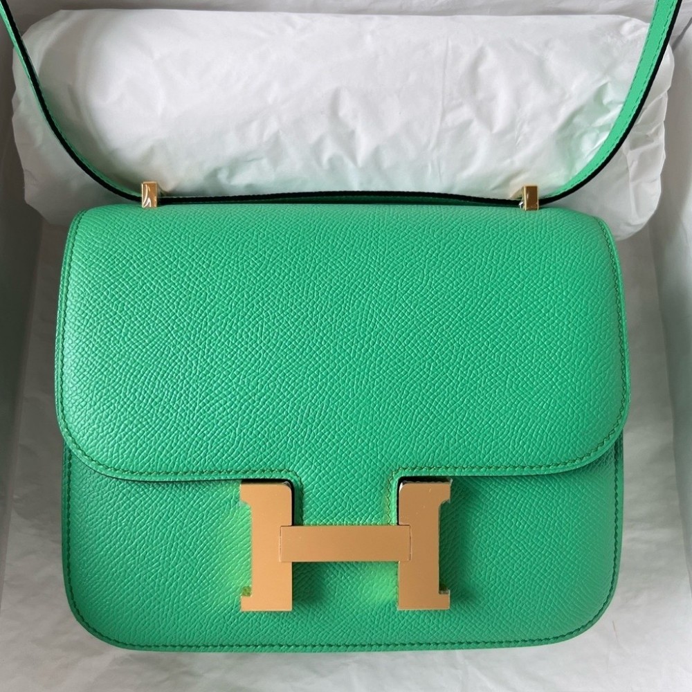 Hermes Constance 18 Handmade Bag In Vert Comics Epsom Calfskin LDBS241977