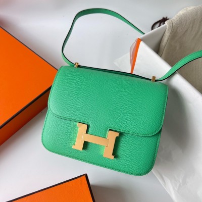 Hermes Constance 18 Handmade Bag In Vert Comics Epsom Calfskin LDBS241977