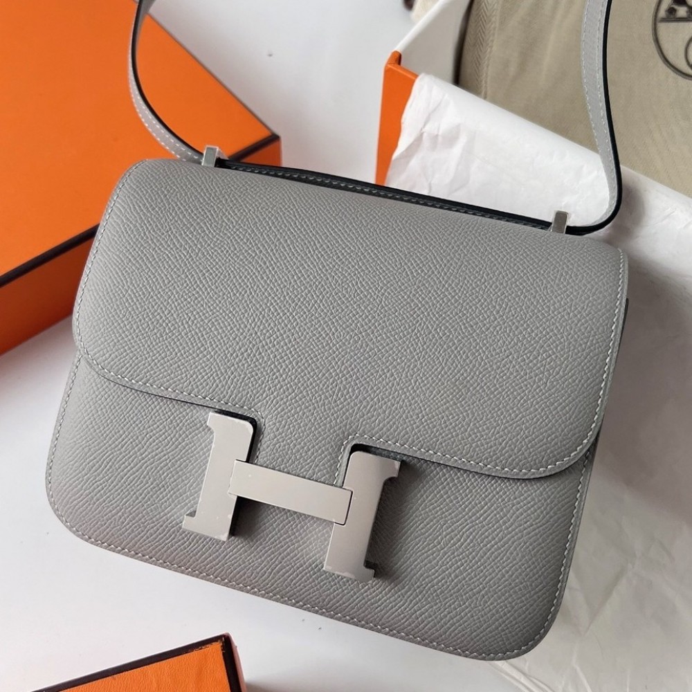 Hermes Constance 18 Handmade Bag in Gris Mouette Epsom Calfskin LDBS241964