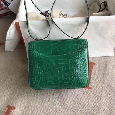 Hermes Constance 24cm Green Niloticus Crocodile LDBS241991