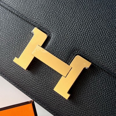 Hermes Constance Elan Handmade Bag In Black Epsom Calfskin LDBS241999