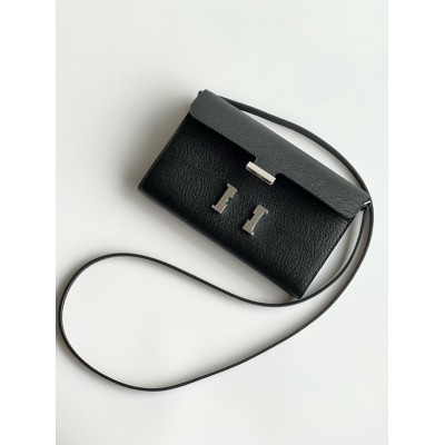 Hermes Constance To Go Wallet in Black Epsom Calfskin LDBS242004