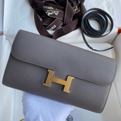 Hermes Constance To Go Wallet in Etain Epsom Calfskin LDBS242007