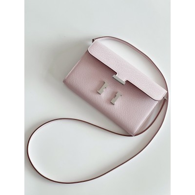 Hermes Constance To Go Wallet in Mauve Pale Epsom Calfskin LDBS242012