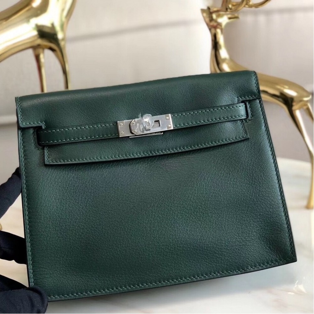 Hermes Dark Green Swift Kelly Danse Bag LDBS242028