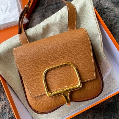 Hermes Della Cavalleria II Mini Bag in Gold Epsom Calfskin LDBS242031