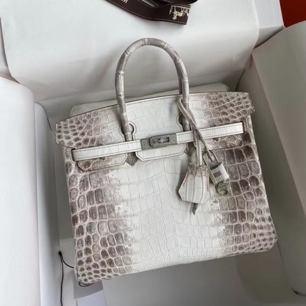 Hermes Diamond Birkin 25cm In Himalaya Niloticus Crocodile Skin LDBS242033