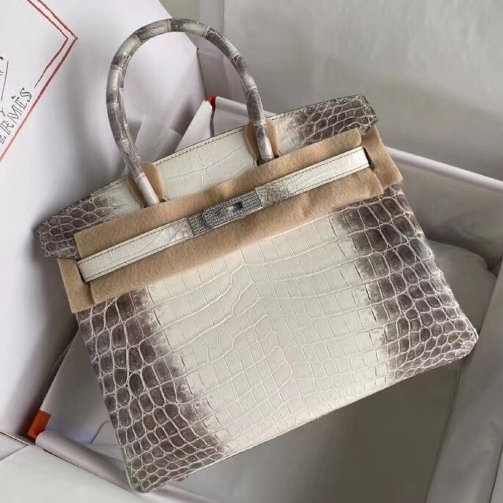 Hermes Diamond Birkin 30cm In Himalaya Niloticus Crocodile Skin LDBS242034