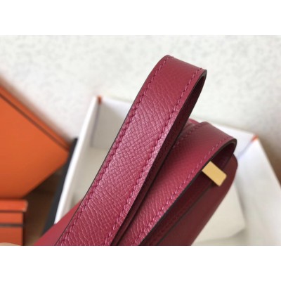 Hermes Epsom Constance 24cm Dark Red Handmade Bag LDBS242043