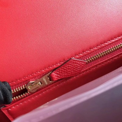 Hermes Epsom Constance 24cm Red Handmade Bag LDBS242047