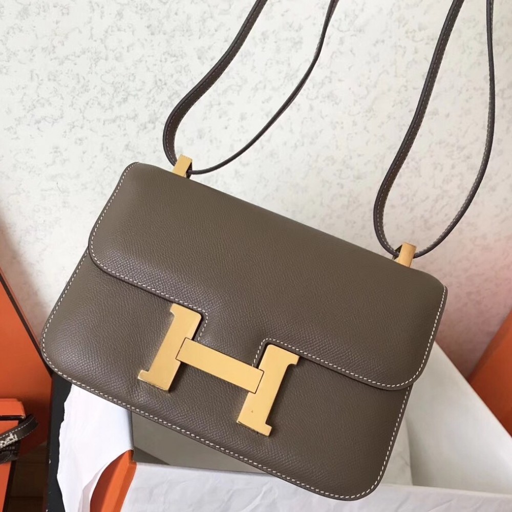 Hermes Epsom Constance 24cm Taupe Handmade Bag LDBS242049