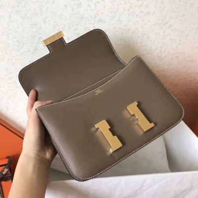 Hermes Epsom Constance 24cm Taupe Handmade Bag LDBS242049