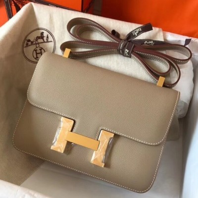 Hermes Epsom Constance 24cm Tourterelle Handmade Bag LDBS242050