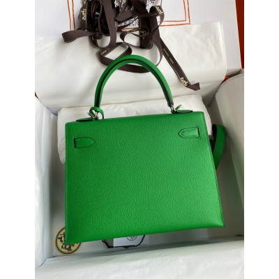 Hermes Epsom Kelly 25cm Sellier Handmade Bambou Bag LDBS242054