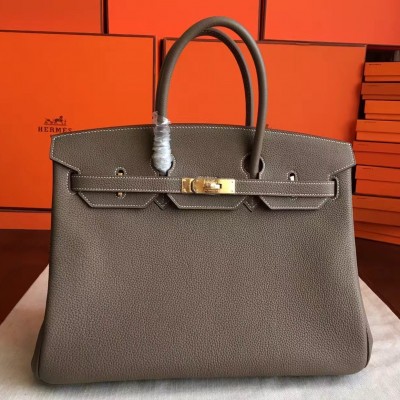 Hermes Etoupe Clemence Birkin 40cm Handmade Bag LDBS242077