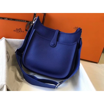 Hermes Evelyne III 29 Bag In Blue Electric Clemence Leather LDBS242083