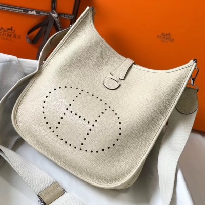 Hermes Evelyne III 29 Bag In Craie Clemence Leather LDBS242087