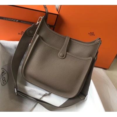 Hermes Evelyne III 29 Bag In Taupe Clemence Leather LDBS242094