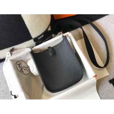 Hermes Evelyne III TPM Bag In Black Clemence Leather LDBS242101