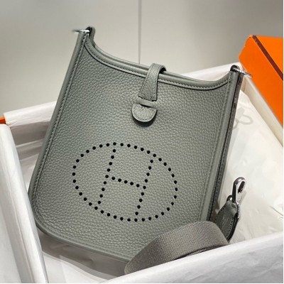 Hermes Evelyne III TPM Bag In Gris Meyer Clemence Leather LDBS242105