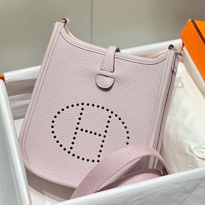 Hermes Evelyne III TPM Bag In Mauve Pale Clemence Leather LDBS242107