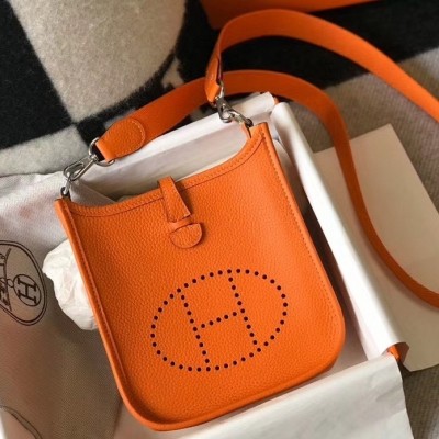 Hermes Evelyne III TPM Bag In Orange Clemence Leather LDBS242108