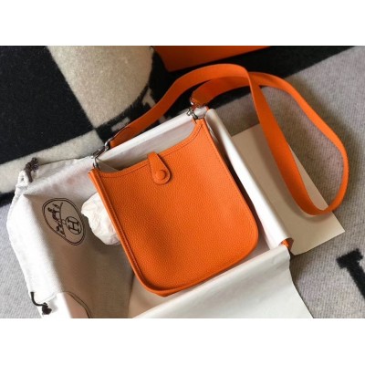 Hermes Evelyne III TPM Bag In Orange Clemence Leather LDBS242108