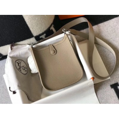 Hermes Evelyne III TPM Bag In Tourterelle Clemence Leather LDBS242112