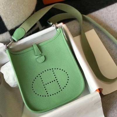 Hermes Evelyne III TPM Bag In Vert Criquet Clemence Leather LDBS242114