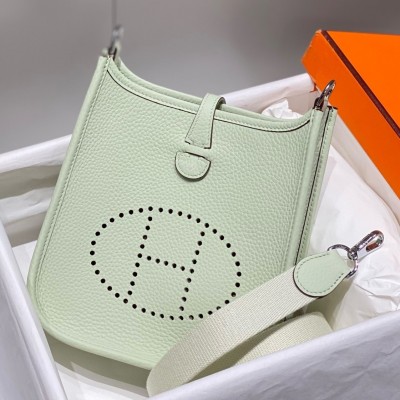 Hermes Evelyne III TPM Bag In Vert Fizz Clemence Leather LDBS242115